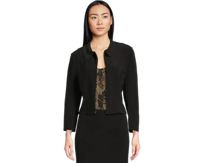 Короткое жакет Girl Jacket от Norma Kamali с воротником и молнией