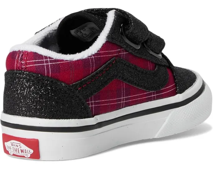 Кроссовки Vans Kids Old Skool V для детей на липучках с усиленным мыском