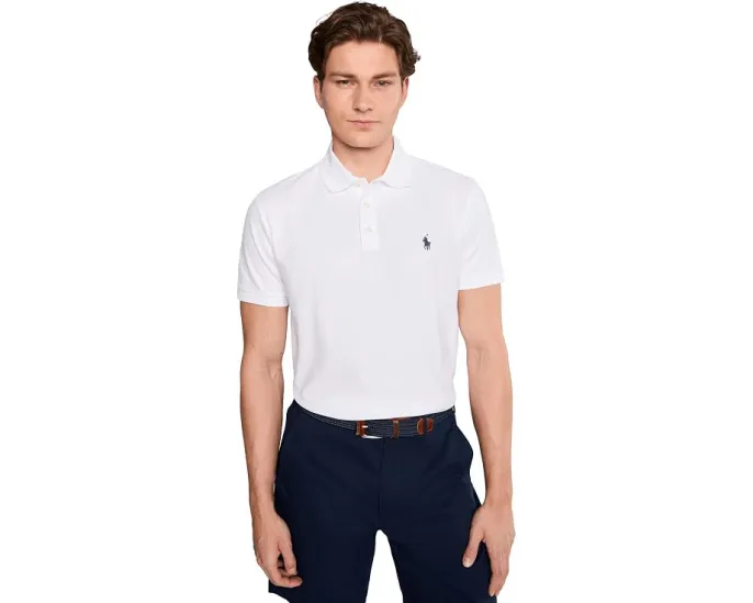 Поло Polo Ralph Lauren с медовой сеткой и зауженным кроем Custom Slim Fit