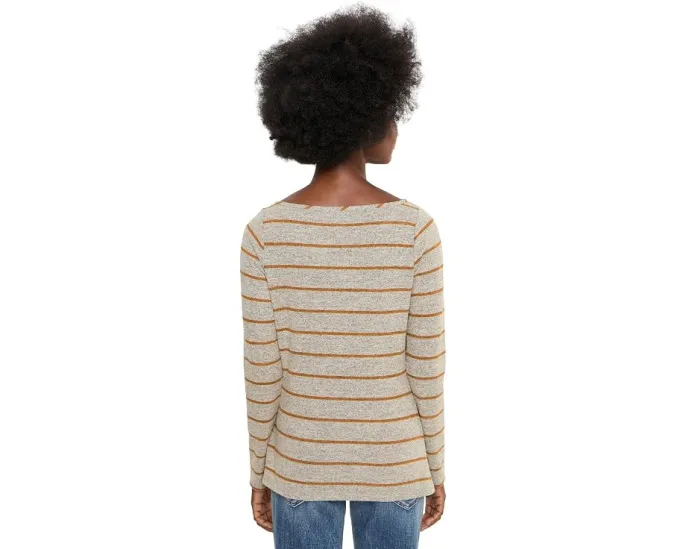 Топ Long Sleeve Boatneck Knit w/ Twist Detail Liverpool Los Angeles с полосатой вязкой