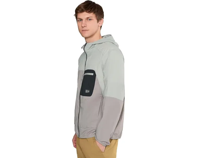 Ветровка Wind Veil™ Hooded Jacket от Mountain Hardwear с вентиляционным клапаном и карманами