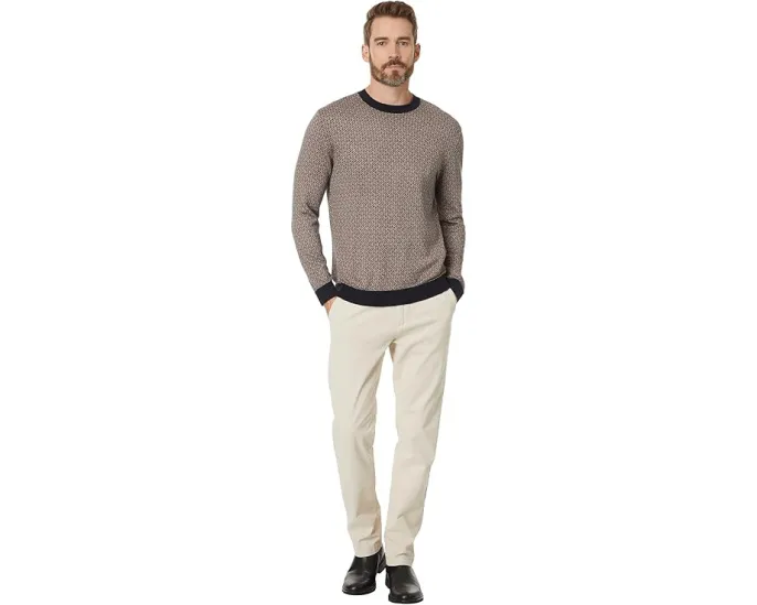 Свитер Armani Exchange из хлопка вискозы и шелка с микропринтом