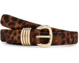 Ремень Madewell Inez с леопардовым принтом из кожи теленка