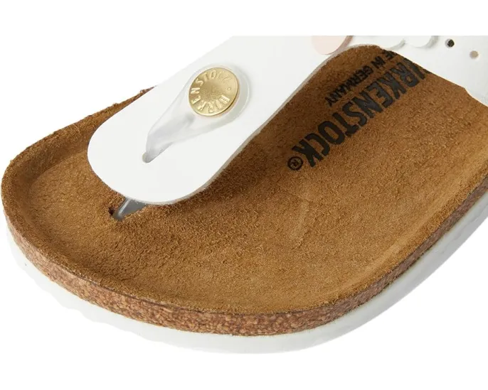 Детские сандалии Birkenstock Gizeh Flowers с аппликацией и пробковой стелькой