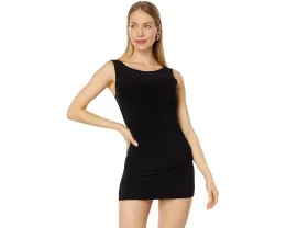 Черное мини-платье Norma Kamali Sleeveless Pickleball из мягкого трикотажа