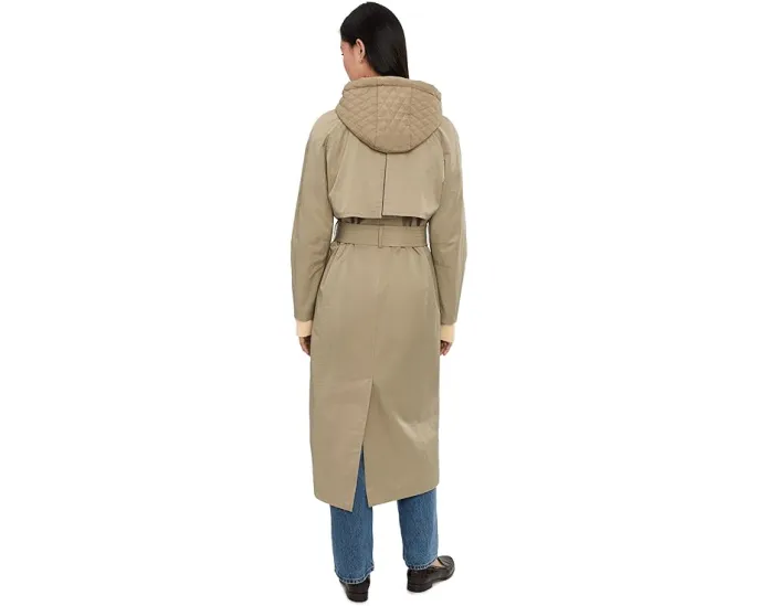 Длинное тренч-пальто Avec Les Filles с регланными рукавами и нагрудником