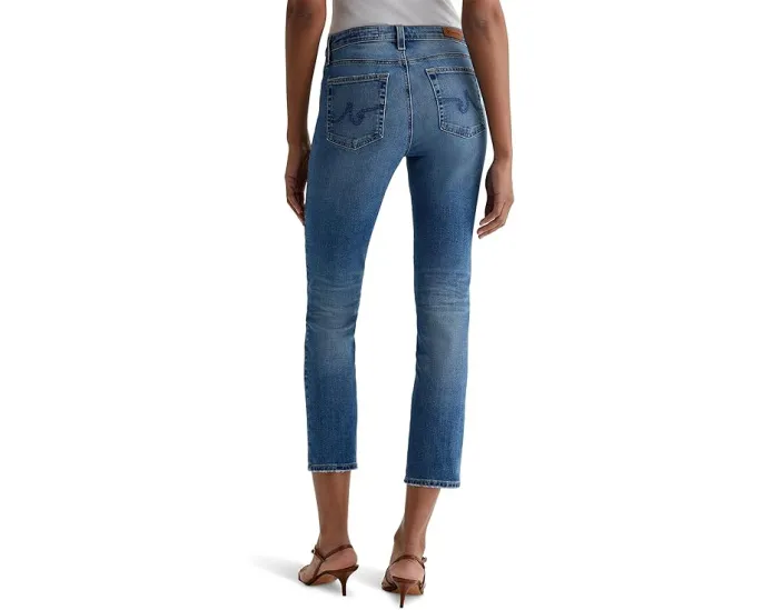 Джинсы AG Jeans Mari с средней посадкой и прямым укороченным кроем
