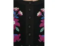 Футболка Johnny Was Mixed Media Henley Elizabeth с вышивкой из хлопка