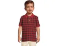 Хлопковая поло Buffalo Check в сетку Polo Ralph Lauren Kids для малышей и младших детей