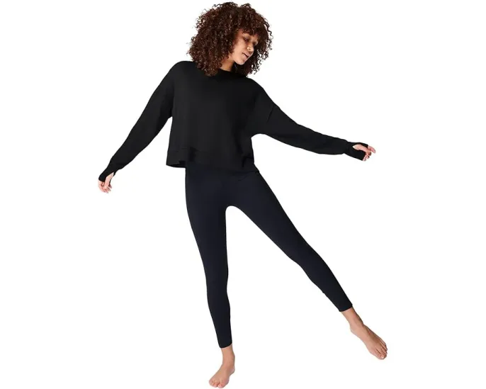 Кроп-худи Sweaty Betty After Class из органического хлопка с отверстиями для большого пальца