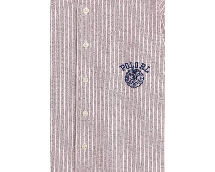 Рубашка оксфордская в полоску хлопковая для детей Polo Ralph Lauren