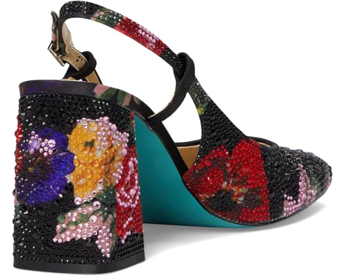 Туфли Blue by Betsey Johnson Elias на каблуке с цветочным принтом и квадратным носком