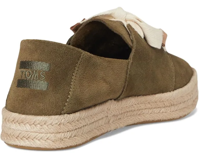 TOMS Carolina Lace Up лоферы из замши со стелькой CloudBound и шнуровкой