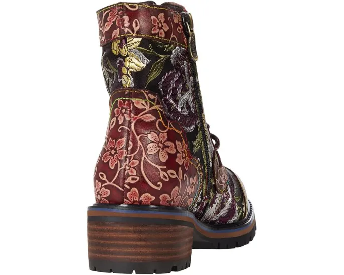 Ботильоны L'Artiste by Spring Step Fantastic с вышивкой и цветочным тиснением