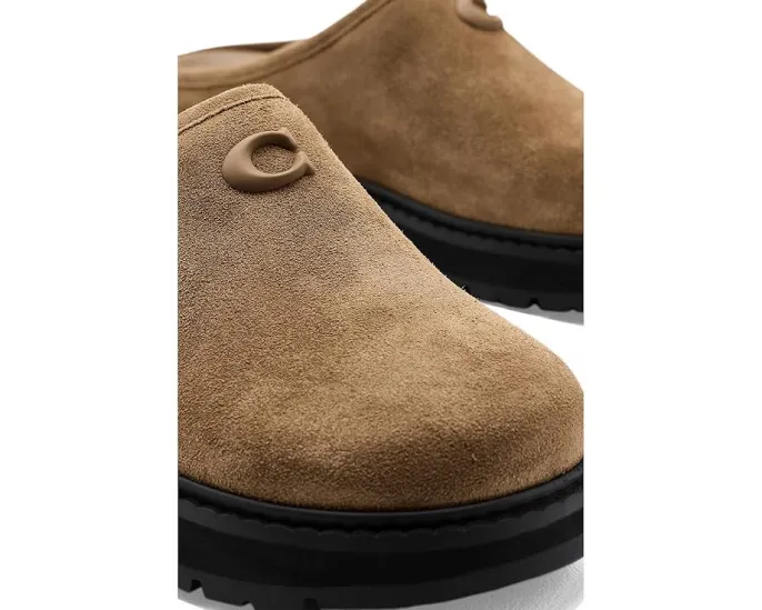 Клоги COACH из замши на платформе с ПВХ подошвой