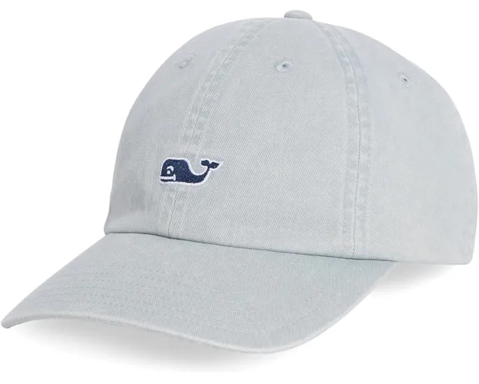 Бейсболка Vineyard Vines Classic с кожаным ремешком и вышитым китом