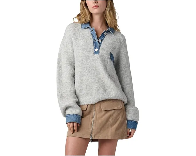 Свитер Blank NYC Rain Or Shine с воротником и накладным карманом