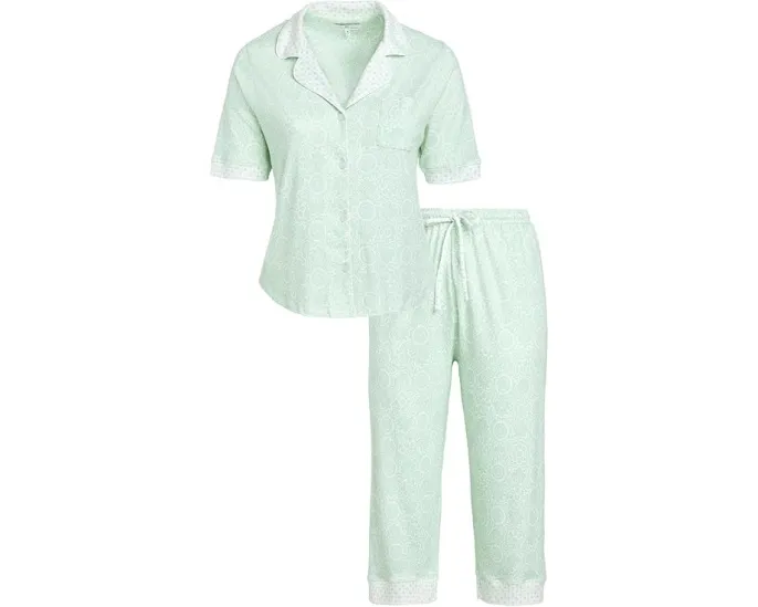 Комплект пижамы Karen Neuburger больших размеров с рукавом до локтя и капри