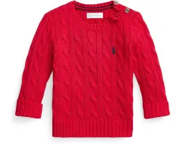 Свитер из хлопка с рельефной резинкой Polo Ralph Lauren Kids для младенцев