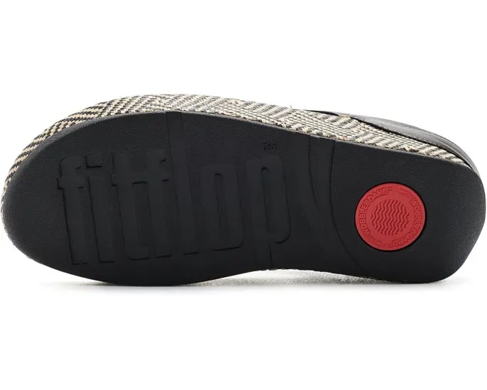 Сандалии FitFlop Lulu Lux с плетеным кожаным верхом и графичной подошвой