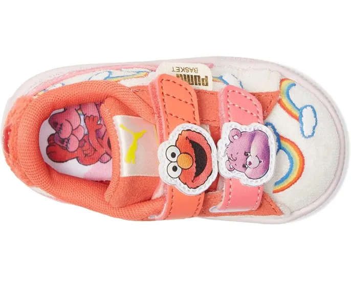 Детские кроссовки PUMA Kids Basket с липучками Care Bears и Sesame Street