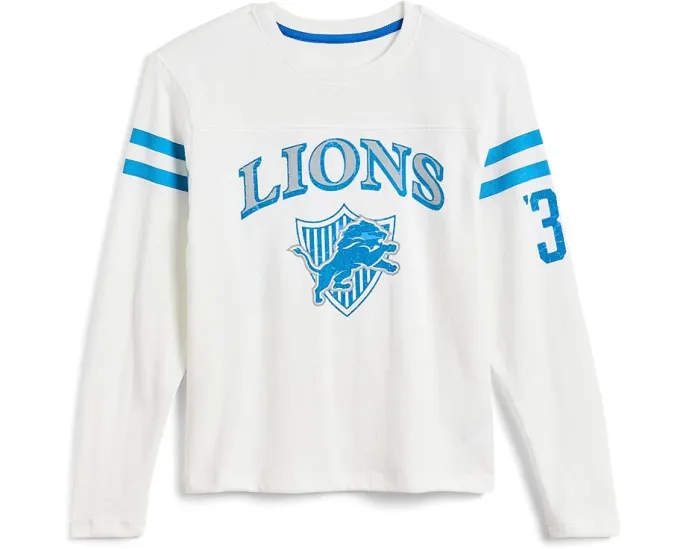 Футболка NFL Detroit Lions с полосатым кокеткой для детей