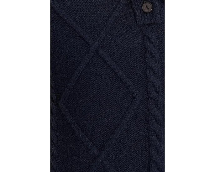 Vince Жилет поло с ажурным узором из шерсти и хлопка