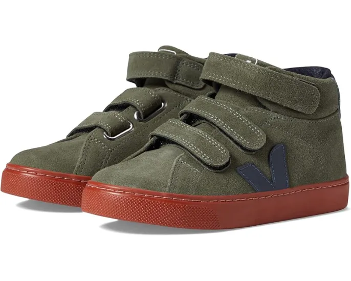 Кроссовки VEJA Small Esplar Mid Suede для детей с верхом из замши и застежкой на липучке
