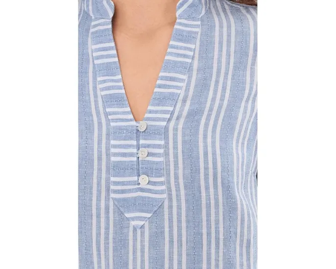 Блуза Tommy Bahama Beach Breeze Popover из льна с длинными рукавами