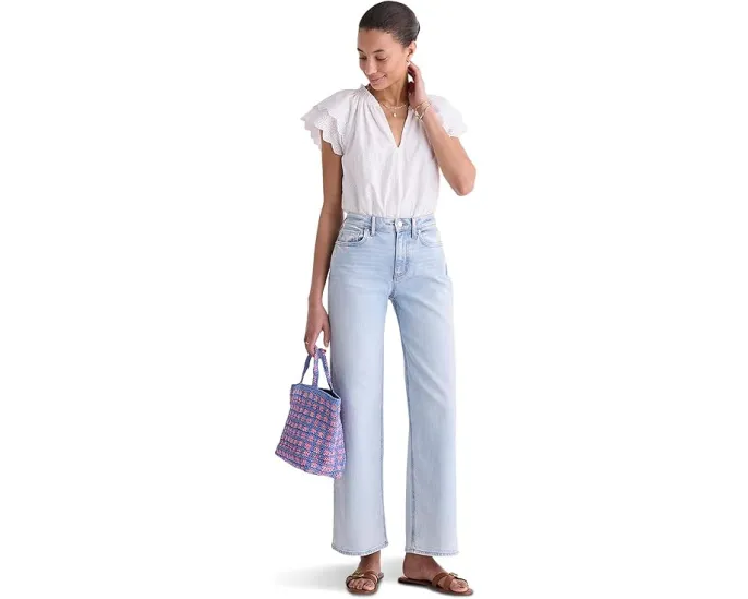 Топ Adare с ажурными отверстиями и короткими рукавами от Vineyard Vines