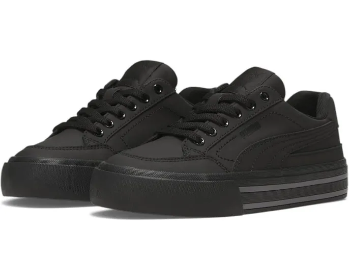 Детские кроссовки Puma Court Classic Vulc с кожаным верхом и вулканизированной подошвой