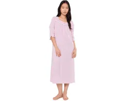 Eileen West ночное платье из хлопка с рукавами 3/4