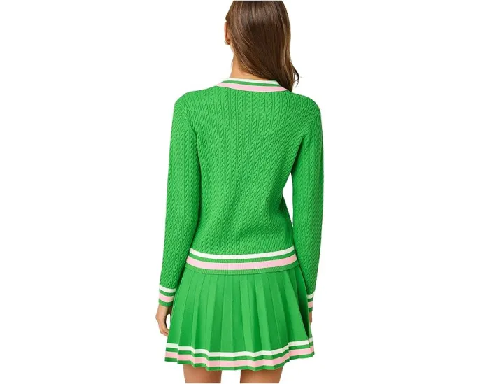 Свитер Suzette с косой и полосатыми отделками Lilly Pulitzer