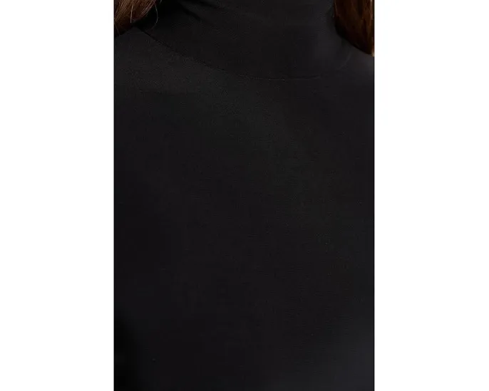 Мини-платье Norma Kamali с длинным рукавом и водолазкой