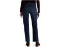 Прямые джинсы AG Jeans Brinley со средней посадкой в цвете Midnight Sun