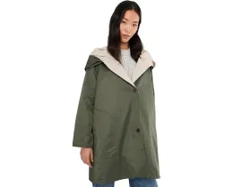 Двустороннее пальто с капюшоном из хлопка и нейлона Eileen Fisher