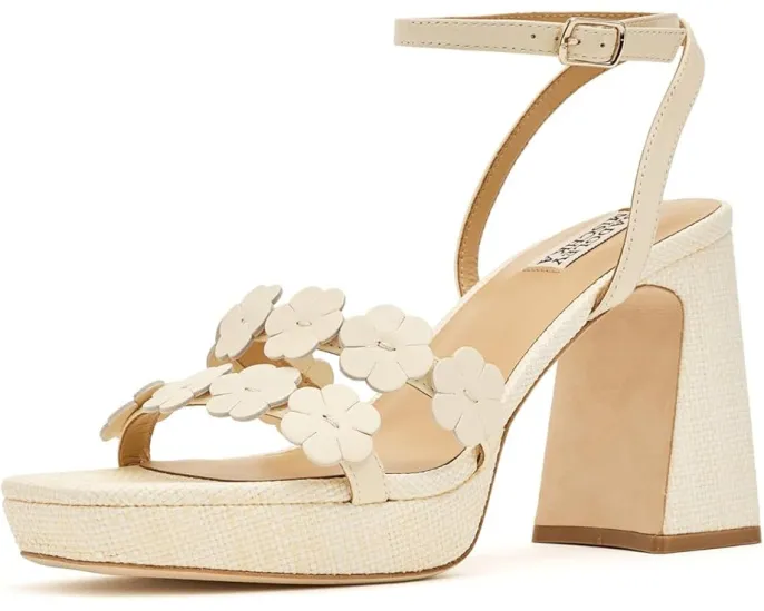 Сандалии Badgley Mischka Waverly на квадратном каблуке с цветочным декором