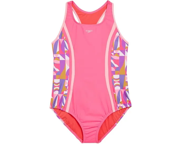 Цельнокроеный купальник Speedo Kids Racerback с принтом для детей