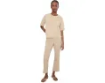 Garment Dyed Terry Crew Neck Short Sleeve Sweatshirt