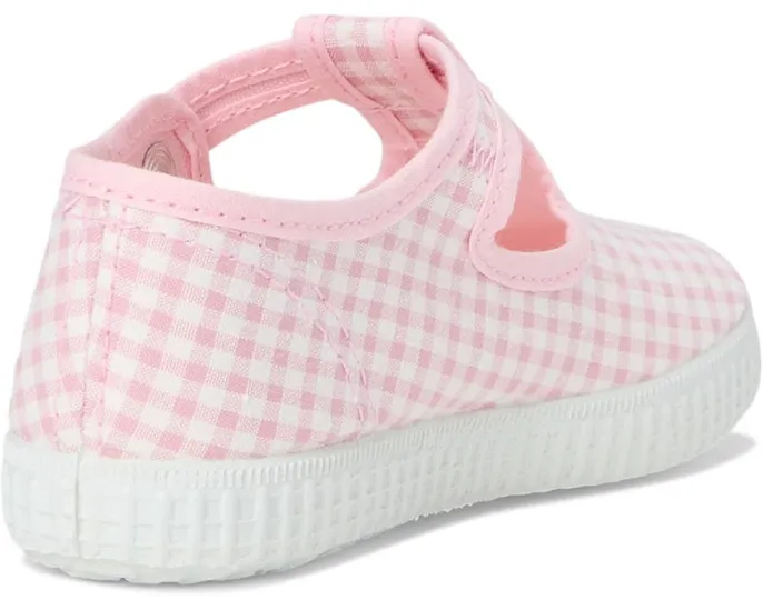 Детские туфли Cienta 51052 с клетчатым принтом и регулируемой пряжкой