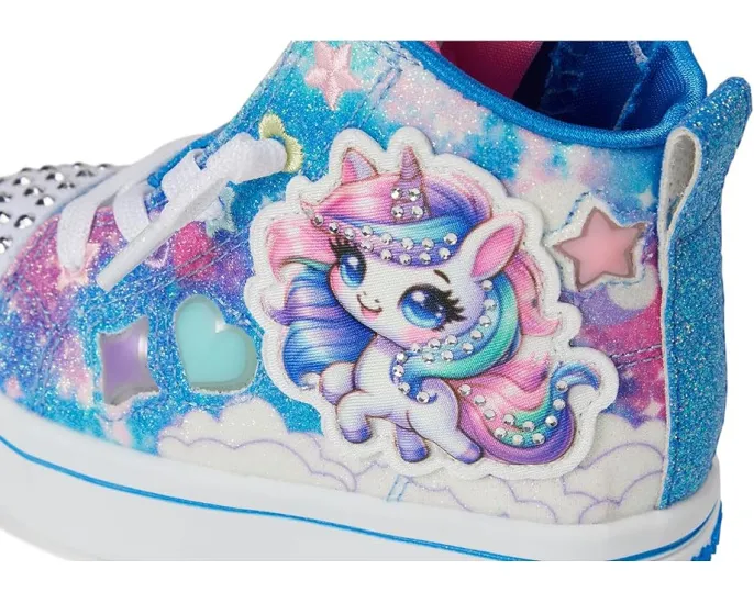 Кроссовки SKECHERS KIDS Twi-Lites 2.0 с подсветкой и дизайном единорога-кошки