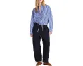 Рубашка на пуговицах Madewell с кулиской из поплина French Blue