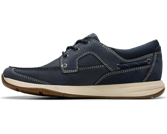 Clarks Sailview Lace кроссовки из натуральной кожи с круглым носком