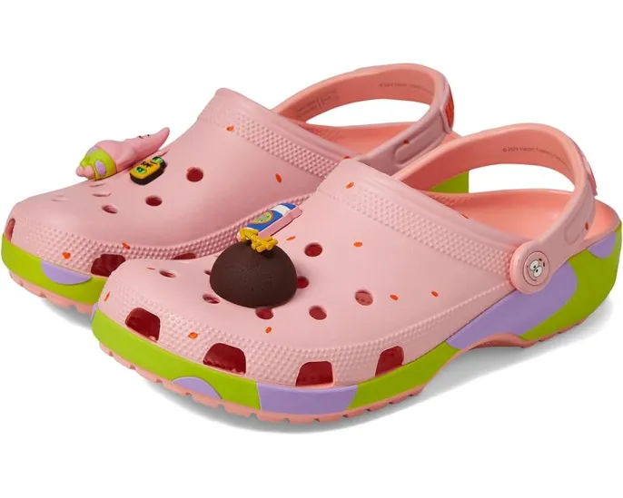 Кроксы Crocs Spongebob Squarepants Classic Clog с ремешком на пятке