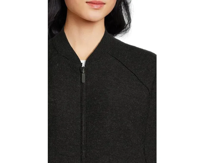 Eileen Fisher легкая жакет из валяной шерсти со стойкой и карманами