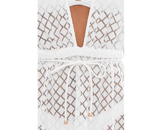 Пляжное покрывало Seafolly с кружевом и сборками на съемном поясе