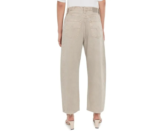 Джинсы AG Jeans Hattie High-Rise Crop Barrel с высокой посадкой и зауженным кроем