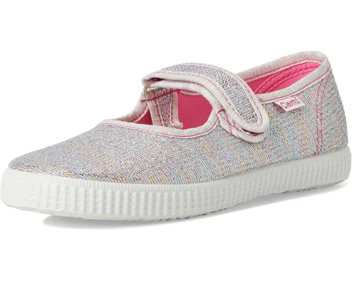 Детские туфли-слипоны Cienta Kids Shoes 56083 с металлическим блеском
