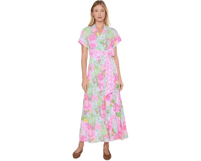 Макси-платье Keenan с запахом и цветочным принтом Lilly Pulitzer