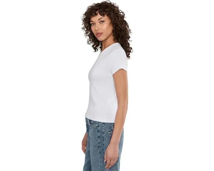 Футболка AllSaints Stevie из 100% хлопка с коротким рукавом и прямым подолом